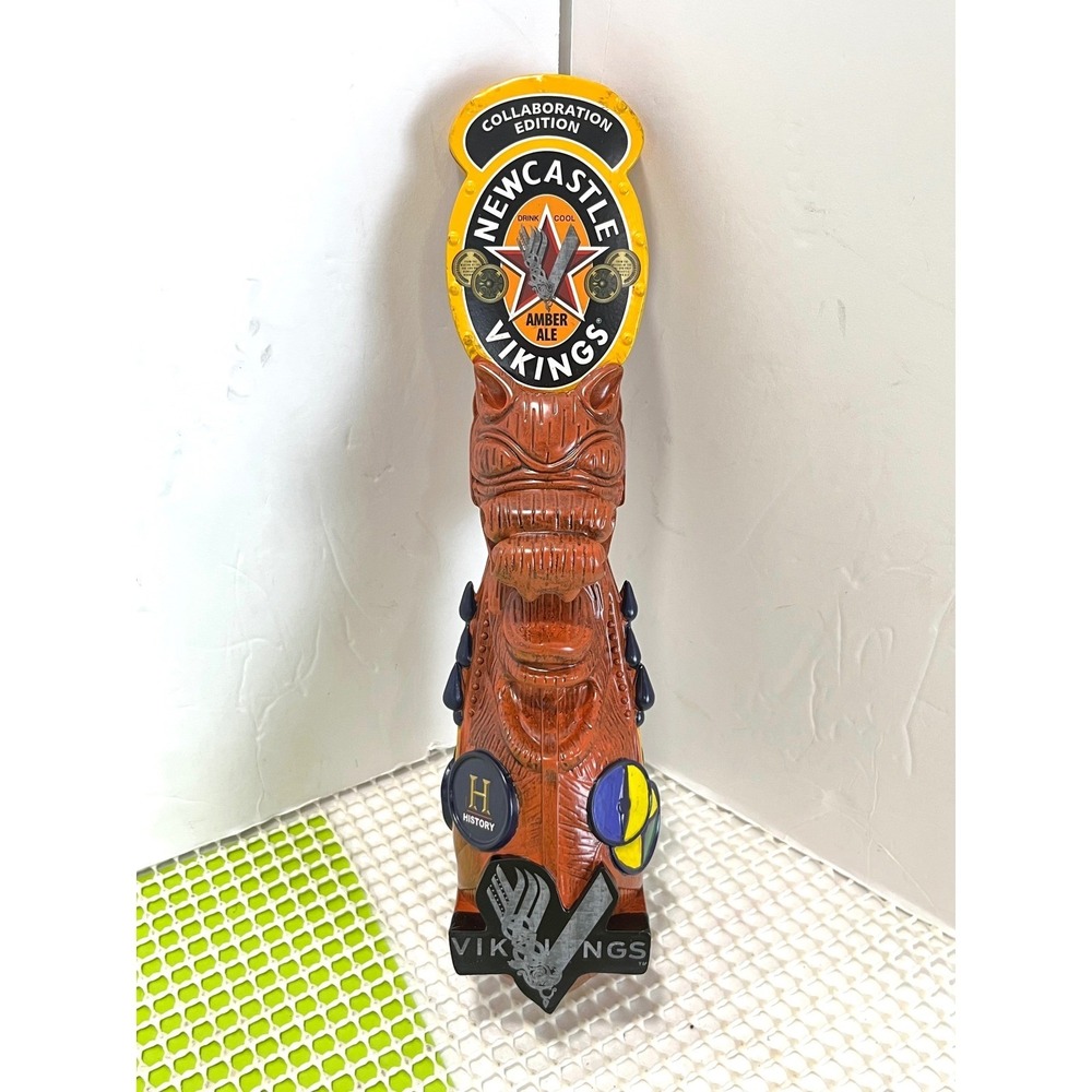 Newcastle Amber Ale Vikings Beer Tap Handle History Channel Collaboration Tiki